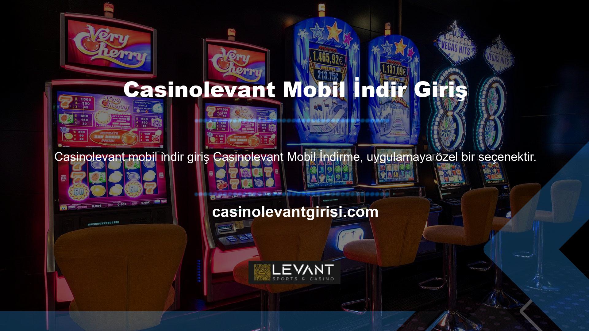 Ancak Casinolevant mobil giriş indirme işlemi için şu an için bir mobil uygulama bulunmamaktadır